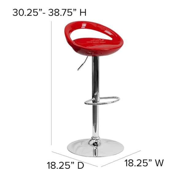 Flash Furniture Adjustable Height Red, Tallest Bar Stools Available In Philippines