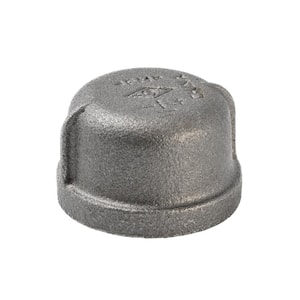 1-1/4 in. Black Malleable Iron FIP Cap Fitting