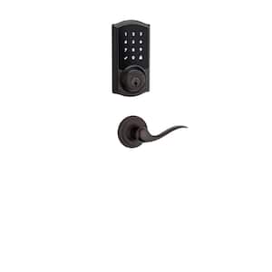 Premis Touchscreen Smart Lock Venetian Bronze Single Cylinder Keypad Electronic Deadbolt with Tustin Hall/Closet Lever