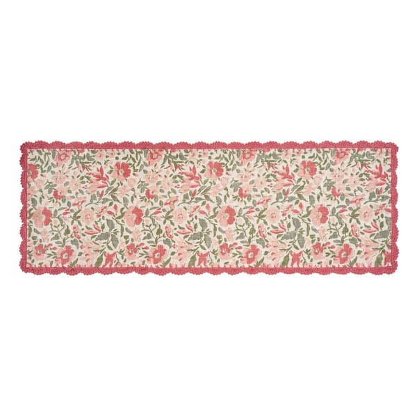 Sherston 1.7 ft. x 5 ft. Coral Pink Floral Runner Rug