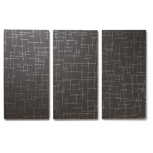 Lucida USA (Sample) FabCore Iron Weave Gray Patterned Look 28-mil Waterproof Glue Down Vinyl Tile