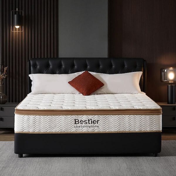 King Medium Cooling Gel Memory Foam Hybrid Mattress For Combination Sleepers 14 in. Mattress