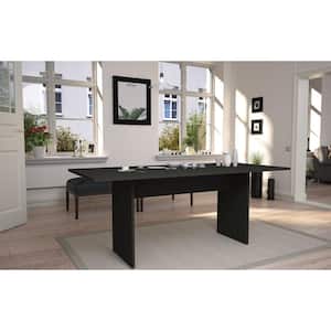 NoMad Modern Grey Wood 67.91 in. Double Pedestal Dining Table Seats 6