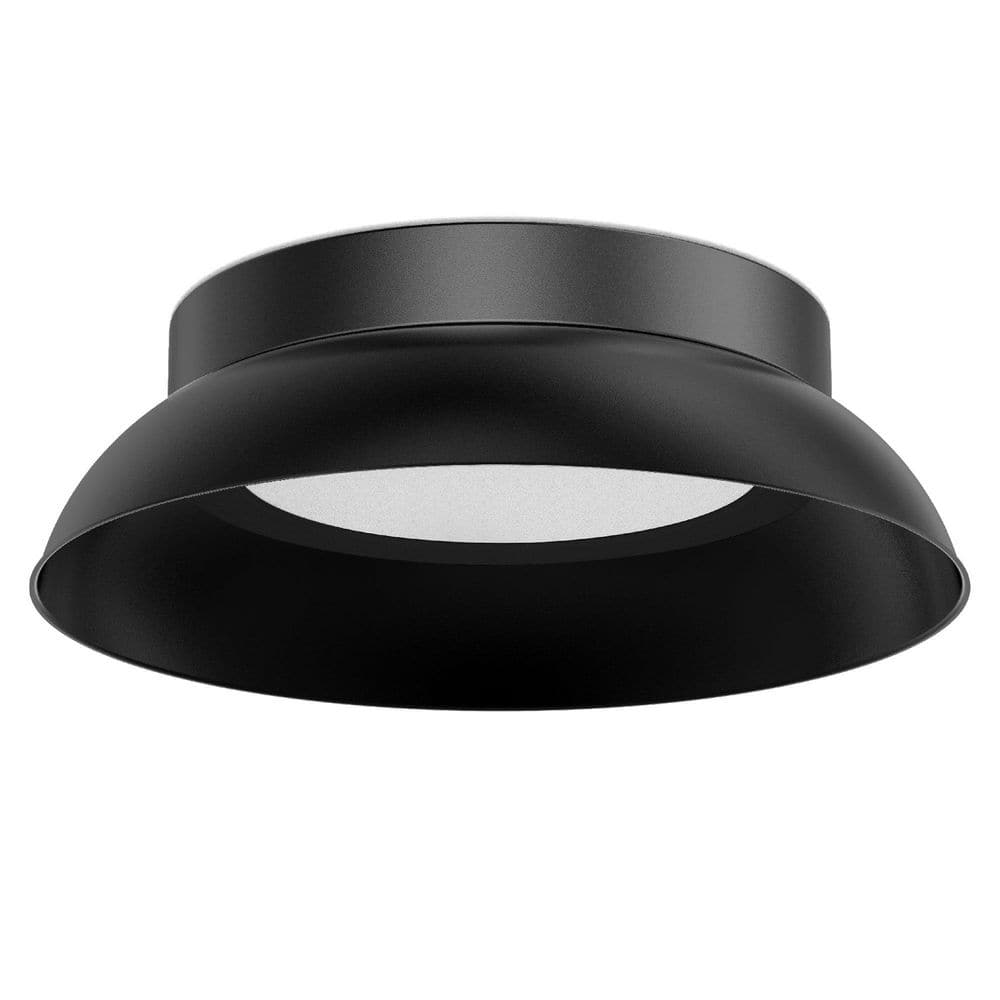 2160 Lumens 15.4 in. Bowl Matte Black LED Flush Mount Ceiling Light with 5 Color Temperatures for Kitchens Living Rooms price history on PriceWatchPro