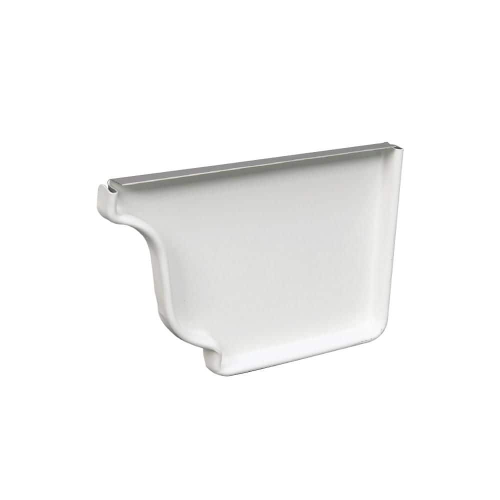5 in. White Aluminum K-Style Right End Cap price history on PriceWatchPro