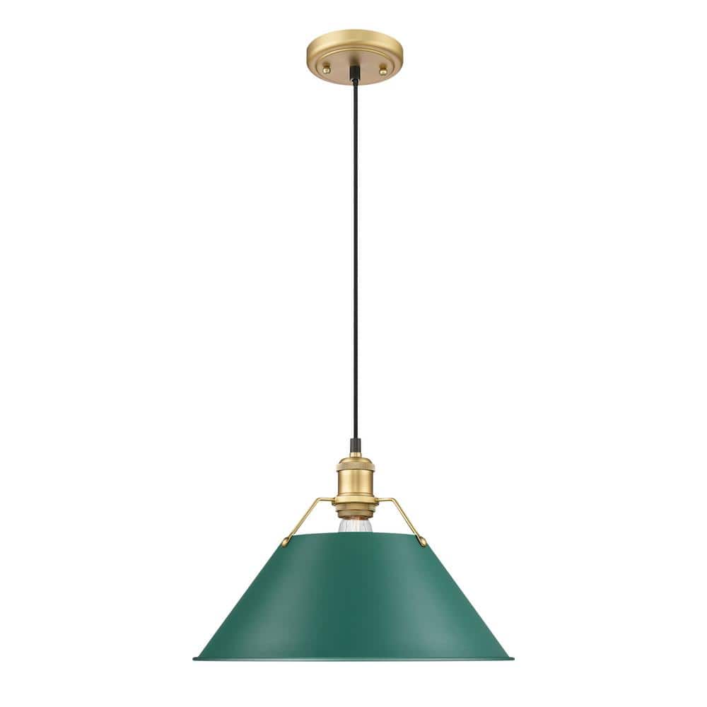 Orwell 100-Watt 1 Light Brushed Champagne Bronze Shaded Pendant Light with Metal Shade, No Bulbs Included price history on PriceWatchPro