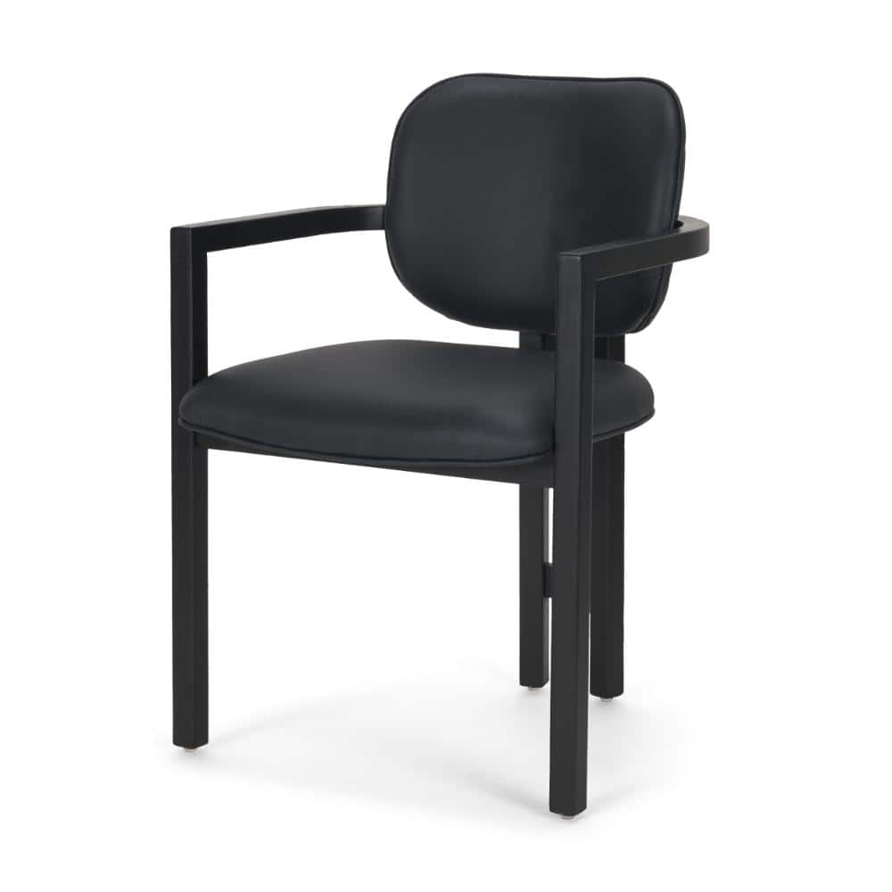 Carlisle Curved Back Black Leather Tripod Frame Dining Armchair price history on PriceWatchPro
