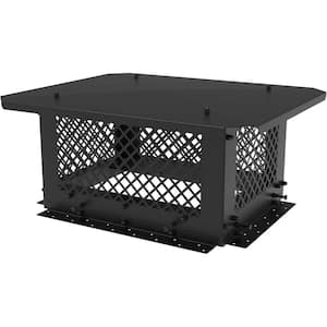 13 in. x 17 in. Black Galvanized Steel Fireplace Chimney Caps for Outside