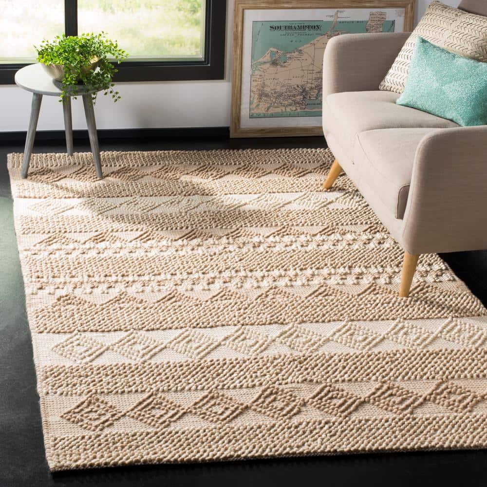 Natura 2 ft. x 4 ft. Beige/Ivory Striped Diamonds Area Rug price history on PriceWatchPro
