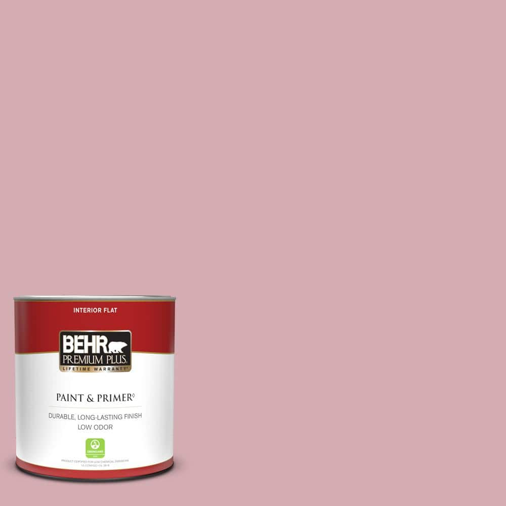 Behr Premium Plus 1 Qt S130 3 Ballet Rose Flat Low Odor Interior Paint Primer The Home Depot