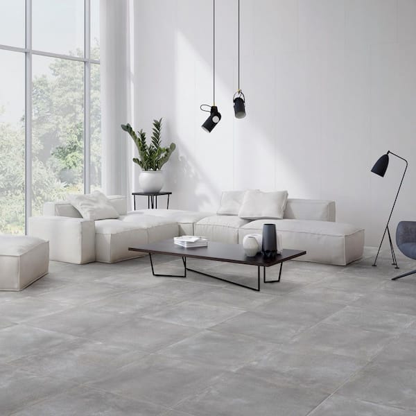 Italian Melange Nordic Gray 24 in. x 24 in. x 8 mm Matte Porcelain Floor and Wall Tile (20-Piece, 80 sq. ft./Pallet)
