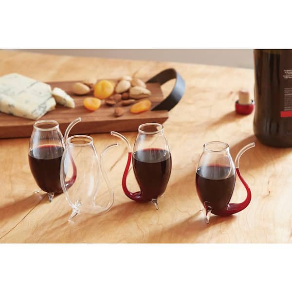 Single Serving Wine Carafe Glass Mini Individual 6.5 oz, Clear