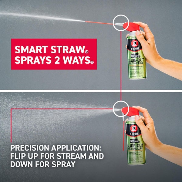 3-IN-ONE 11 oz. RV Silicone Slide Out Lube Spray 12008 - The Home Depot