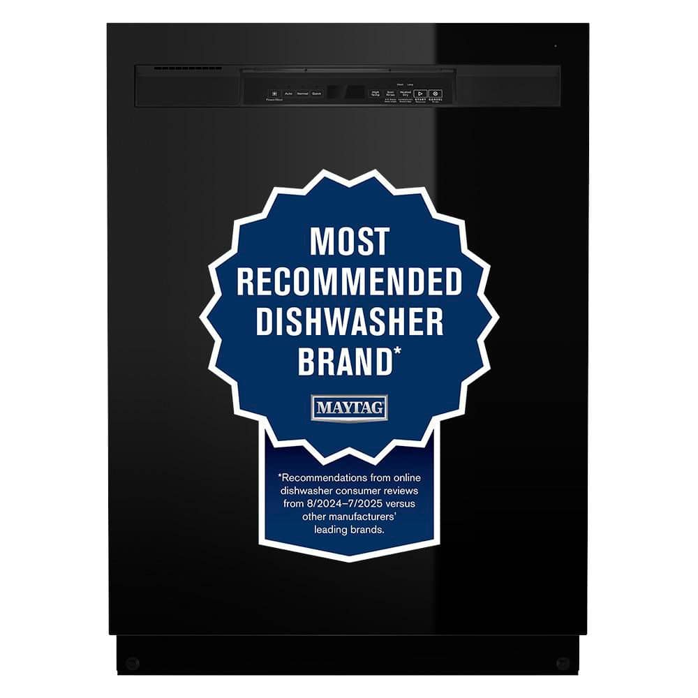 24 in. Black Front Control Built-In Tall Tub Dishwasher with Stainless Steel Tub and Dual Power Filtration, 50 dBA price history on PriceWatchPro