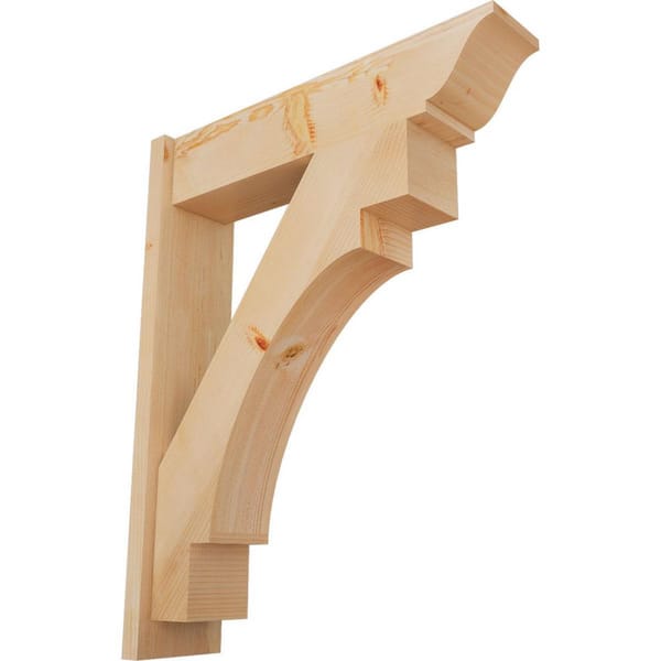 Ekena Millwork 8 in. x 38 in. x 30 in. Douglas Fir Merced Traditional Smooth Outlooker