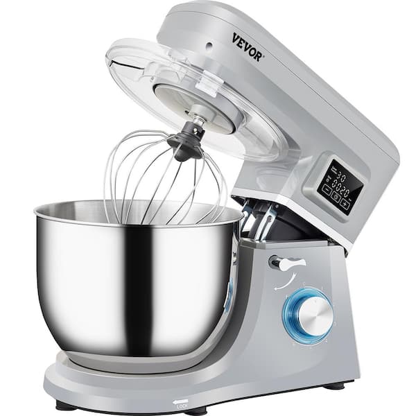 VEVOR Stand Mixer 660W Electric Dough Mixer with 6 Speeds LCD Screen Timing  Food Mixer with 7.4 Qt. Stainless Steel Bowl, Gray ZRLLSJBJHHDFJRBTRV1 -  The Home Depot