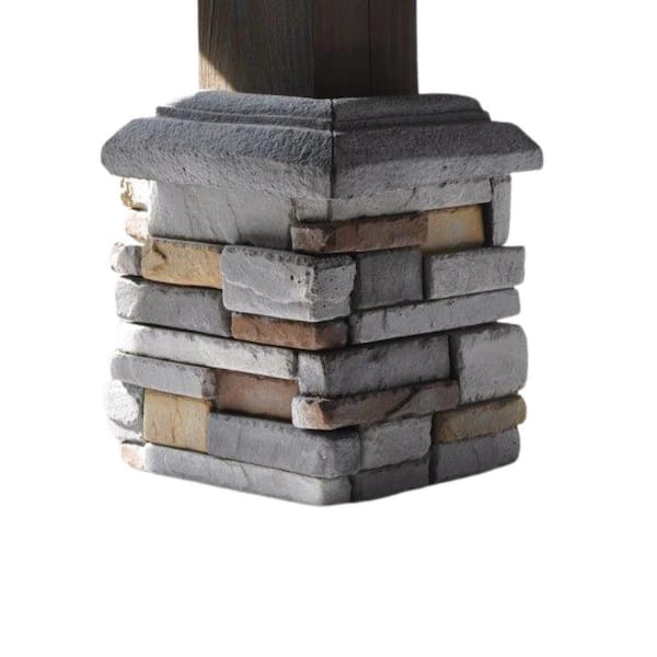 M-Rock P-Series 6 x 6 Hampton Ledge Post Surround Concrete Stone Veneer
