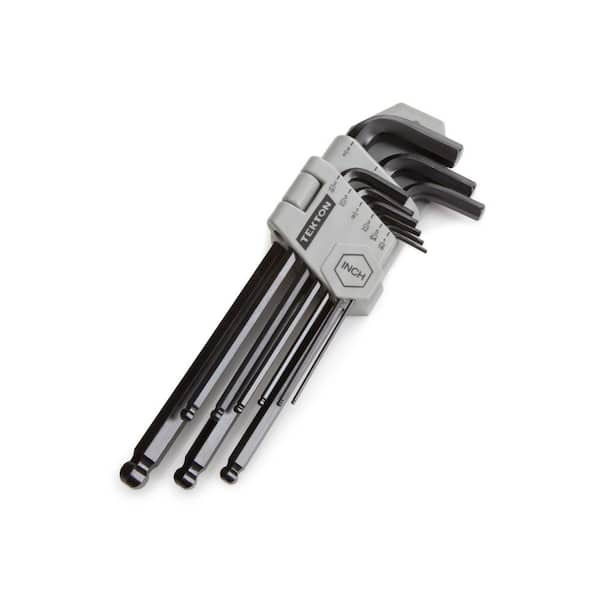 TEKTON 1/16-3/8 in. Long Arm Ball End Hex Key Wrench Set (9-Piece)