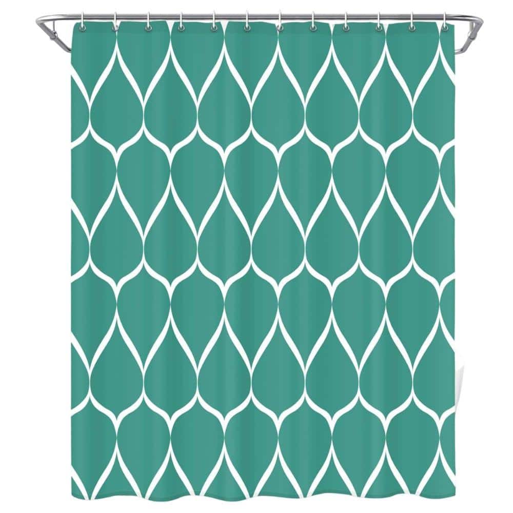 Waterproof 72 in. W x 72 in. L Quick-Drying Polyester Shower Curtain in Tea