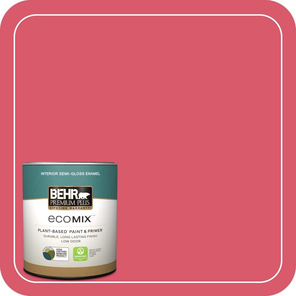 1 qt. #130B-6 Dragon Fruit Semi-Gloss Enamel EcoMix Plant-Based Interior Paint & Primer price history on PriceWatchPro