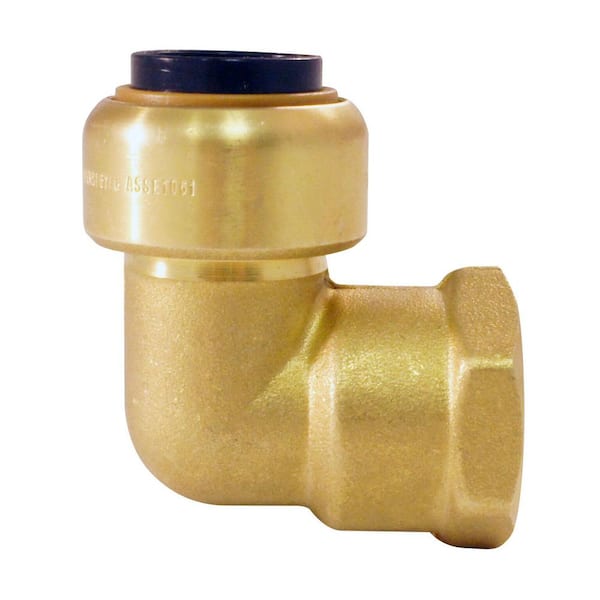Tectite 1/2 in. Brass Push-to-Connect x 1/2 in. Female Pipe Thread 90-Degree Elbow