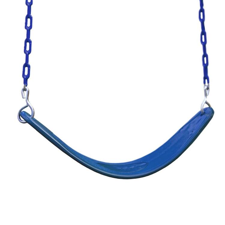 Gorilla Playsets Extreme-Duty Blue Belt Swing with Blue Chains