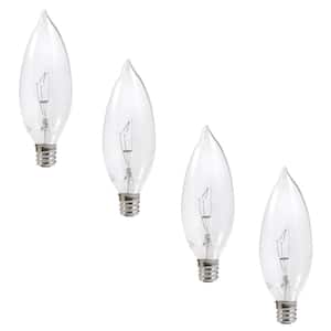 60-Watt B10 Double Life Incandescent Light Bulb in 2700K Soft White Color Temperature (4-Pack)