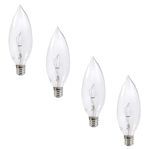 Sylvania 60-Watt B10 Double Life Incandescent Light Bulb in 2700K Soft White Color Temperature (4-Pack)