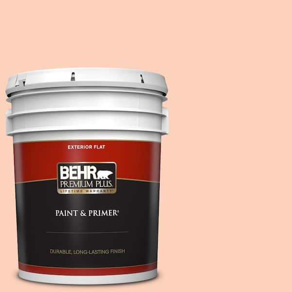 BEHR PREMIUM PLUS 5 gal. #P190-2 Fahrenheit Flat Exterior Paint & Primer