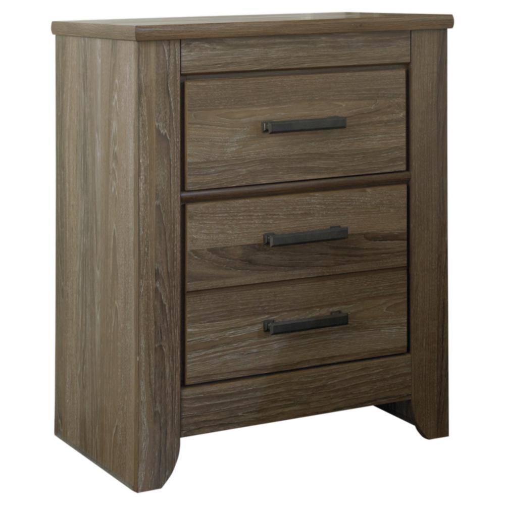 Zelen Gray 2 Drawer 23.82 in. W Nightstands