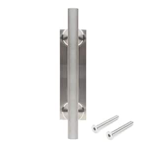 11-7/8 in. Satin Nickel Tubular Barn Door Handle