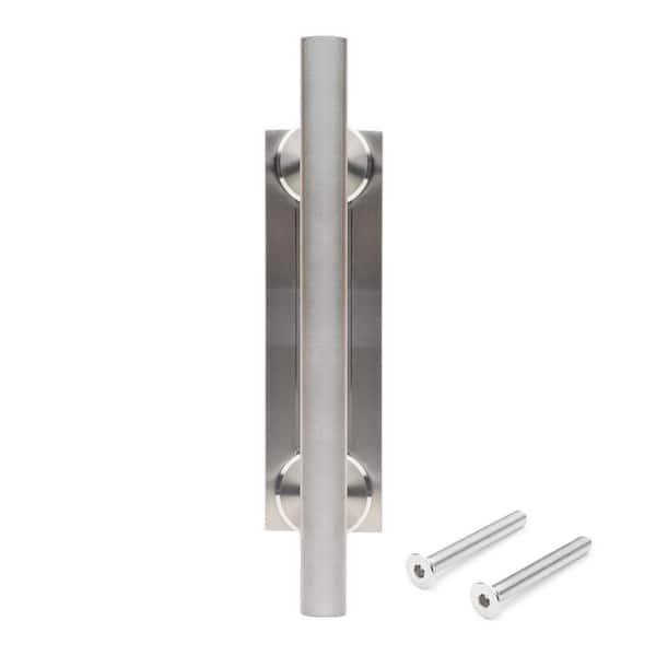 Photo 1 of 11-7/8 in. Satin Nickel Tubular Barn Door Handle