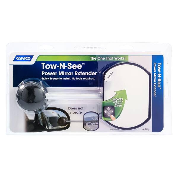 Camco 25664 Flat Tow-N-See Mirror Driver Side 