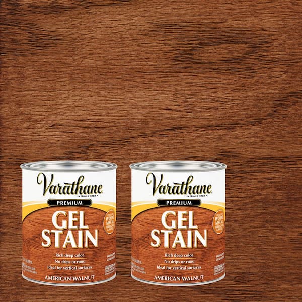 1 qt. American Walnut Semi-Transparent Gel Interior Wood Stain (Case of 2)