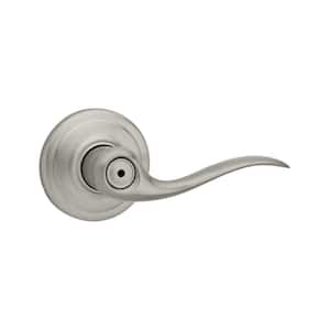 Tustin Satin Nickel Bed/Bath Door Lever with Microban Antimicrobial Technology