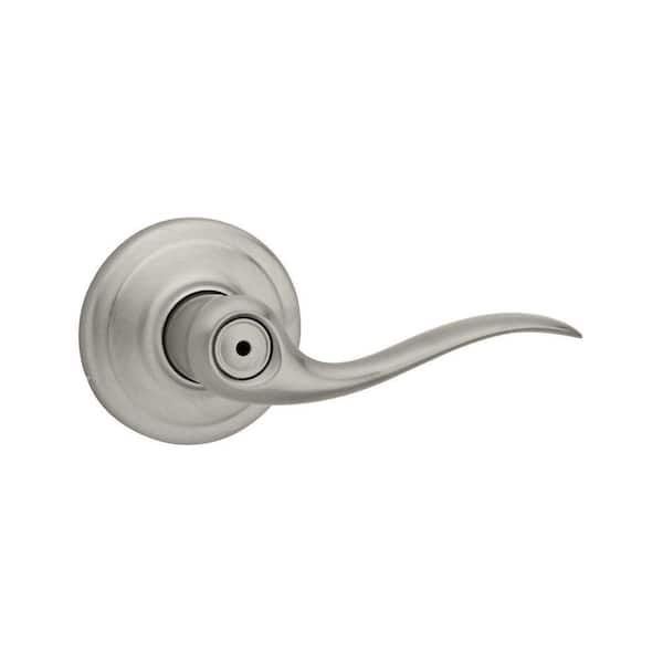 Kwikset Tustin Satin Nickel Bed/Bath Door Lever with Microban Antimicrobial Technology