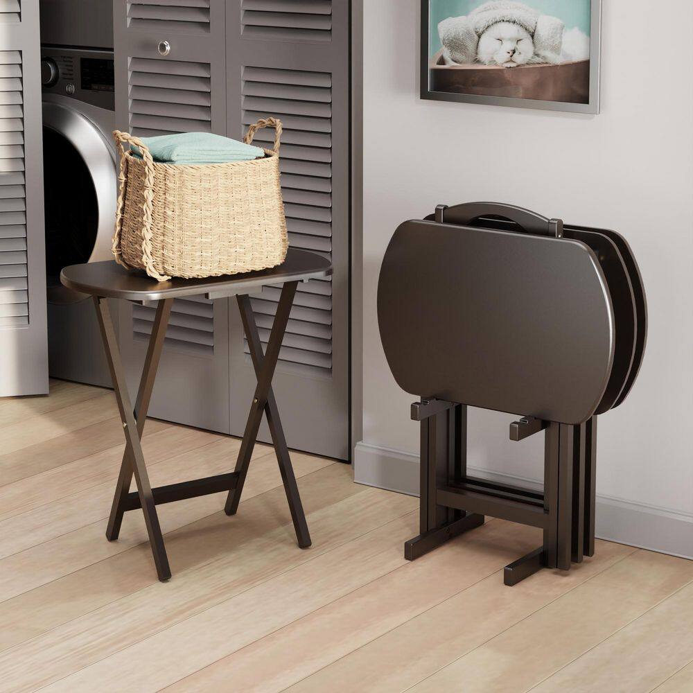 Corbett 15.75 In Coffee Oversized 5-Pc Snack/End Table Set - thumbnail 6