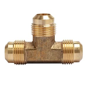 1/2 in. Brass Flare Tee Fitting (5-Pack)