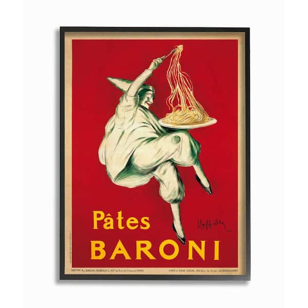 Stupell Industries "Pates Baroni Vintage Poster Food Design" by Marcello Dudovich Framed Abstract Wall Art 20 in. x 16 in.