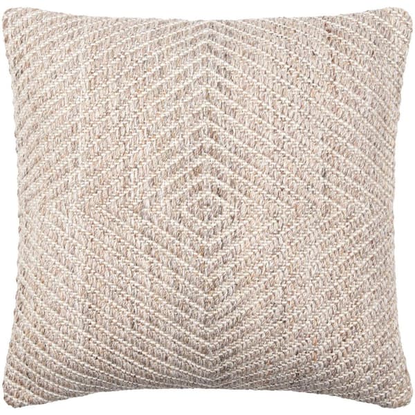 Artistic Weavers Cairn Dusty Pinnk Woven Down Fill 18 in. x 18 in. Decorative Pillow