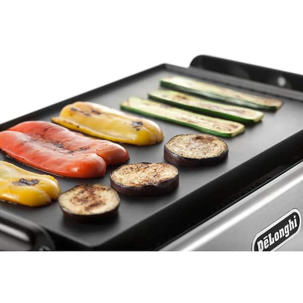 DeLonghi 2-in-1 Reversible 140 sq. in. Stainless Steel Indoor Grill with  Non-Stick Surface BGR50 - The Home Depot