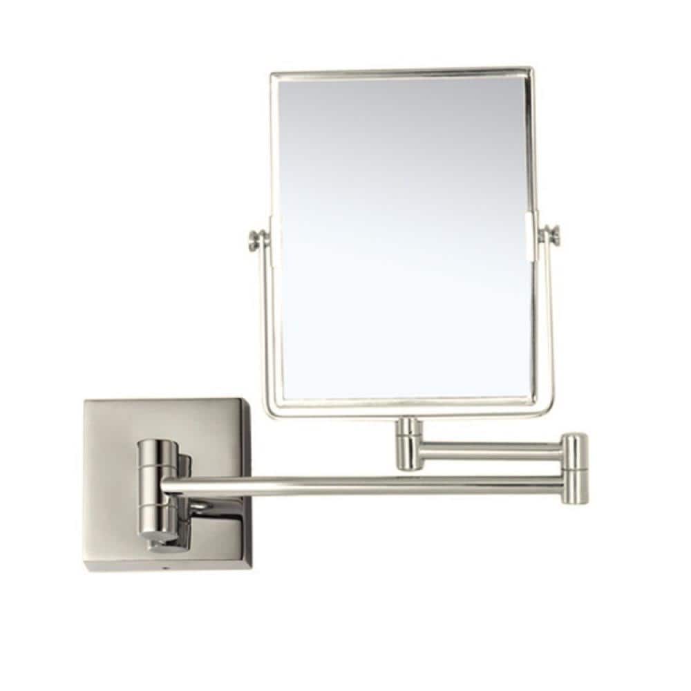 Nameeks Glimmer 6.3 in. x 8.5 in. Wall Mounted LED 3x Rectangle Makeup  Mirror in Satin Nickel Finish Nameeks AR7721-SNI-3x The Home Depot