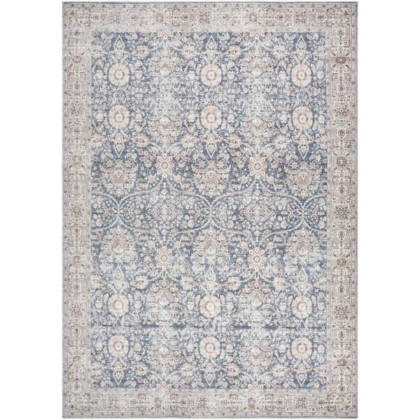 Livabliss Vivir Mary Gray Traditional 9 ft. x 12 ft. Indoor Area Rug