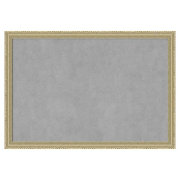 Amanti Art Champagne Teardrop 39 in. x 27 in. Framed Magnetic Board