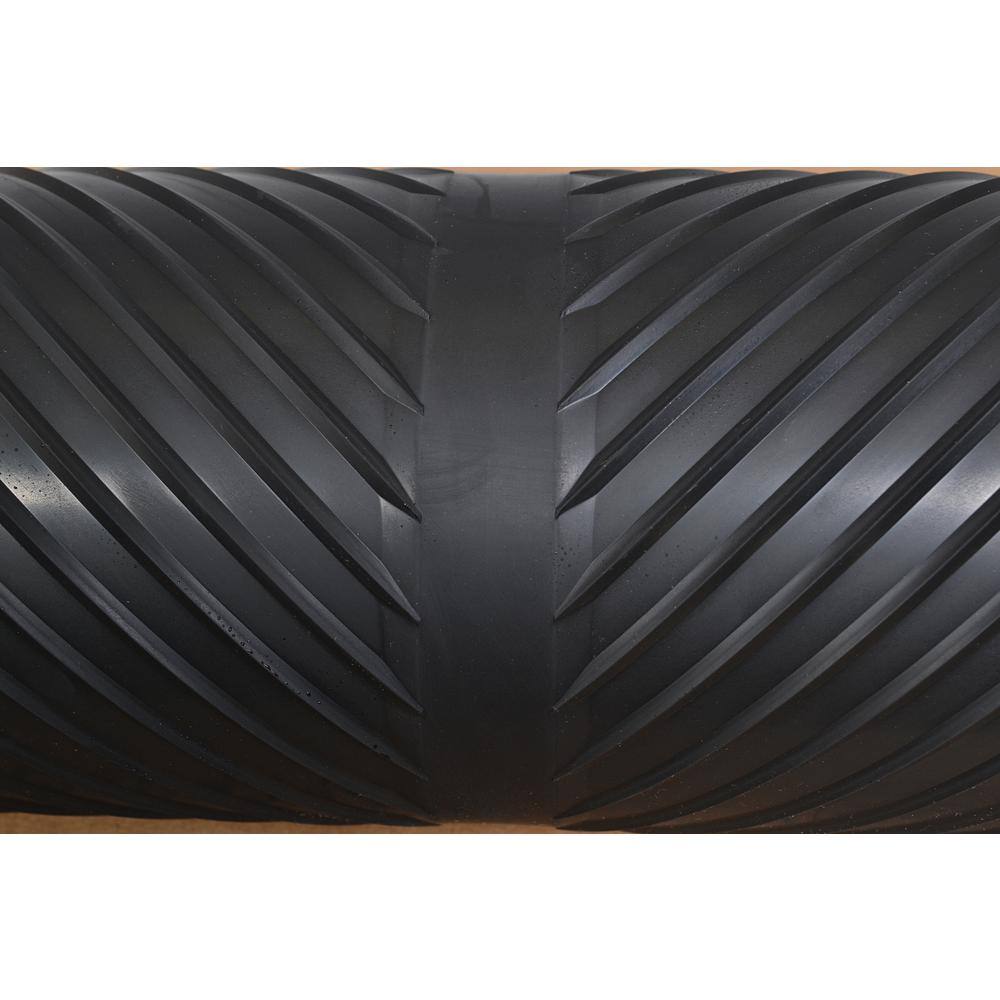 Black Rubber Outdoor Utility Runner Mat, 27.5" x 7.5"