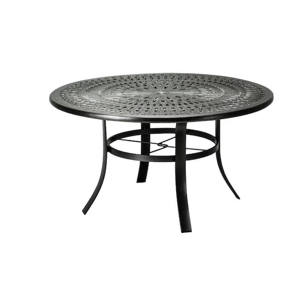 Tradewinds 42 in. Black Cast Aluminum Commercial Patio Dining Table