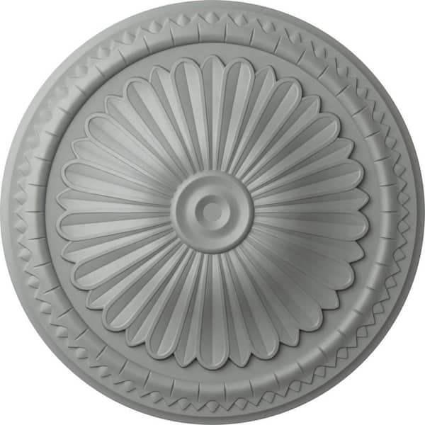 Ekena Millwork 15" x 1-3/4" Alexa Urethane Ceiling Medallion (Fits Canopies upto 3"), Primed White