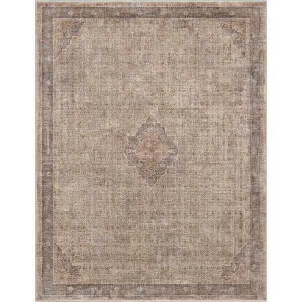 Beige Brown 7 ft. 7 in. x 9 ft. 10 in. Asha Lilith Vintage Persian Oriental Area Rug