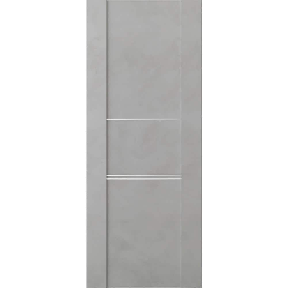 Vona 28 in. W x 80 in. H x 1-3/4 in. D 1-Panel Solid Core Light Urban Prefinished Wood Interior Door Slab -  Belldinni, 163605