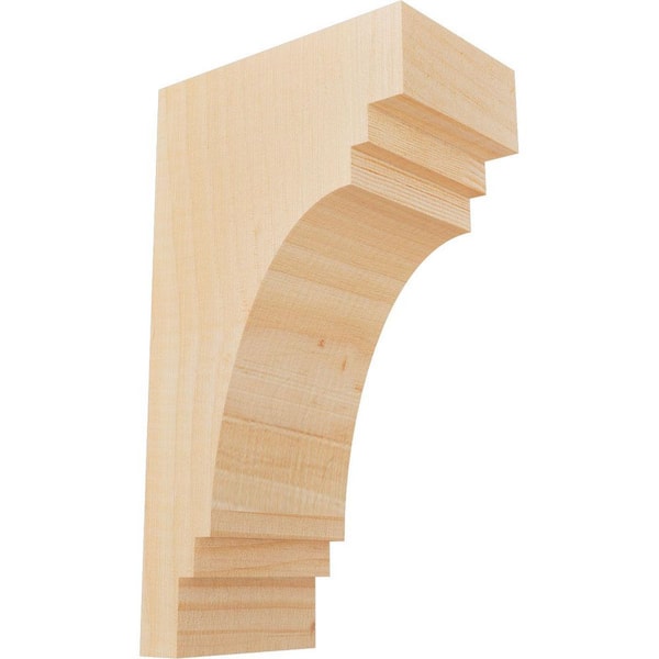 Ekena Millwork 3-1/2 in. x 6 in. x 10 in. Douglas Fir Pescadero Smooth Corbel